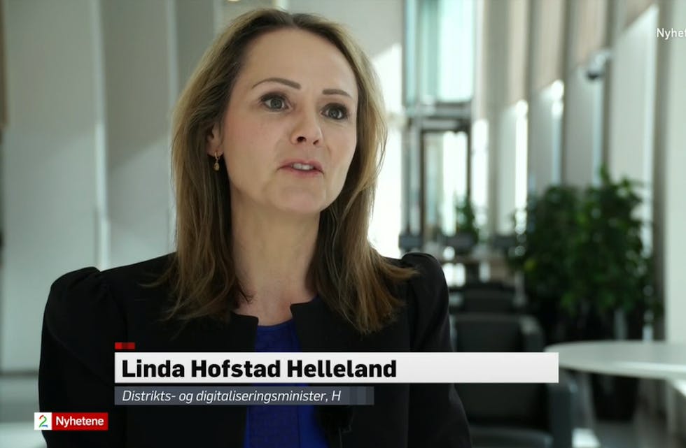 Distrikts- og digitaliseringsminister Linda Hofstad Helleland, Høyre