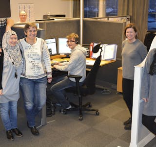Gjengen på NRK Publikumsservice. Foto: privat