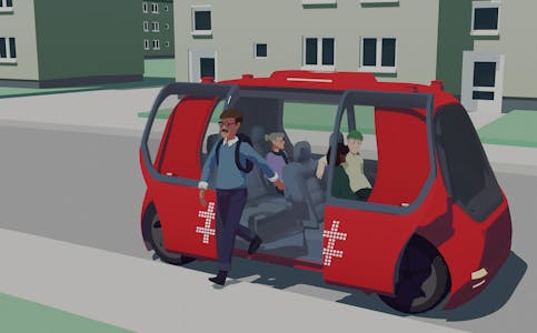 Delte selvkjørende kjøretøy gjør det mulig å samkjøre befolkningens reisebehov og redusere antallet personbiler på veiene. 